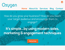 Tablet Screenshot of oxygen-marketing.com